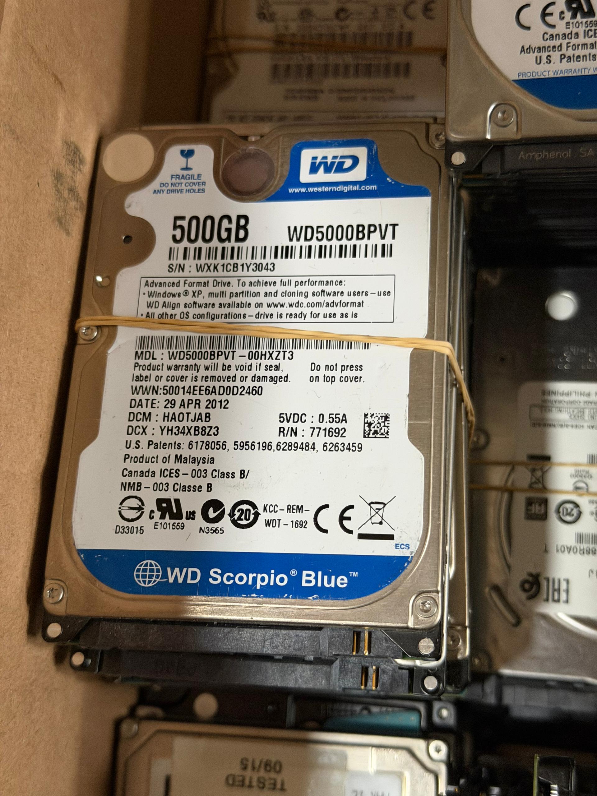 Laptop Hard Drive HDD 500GB